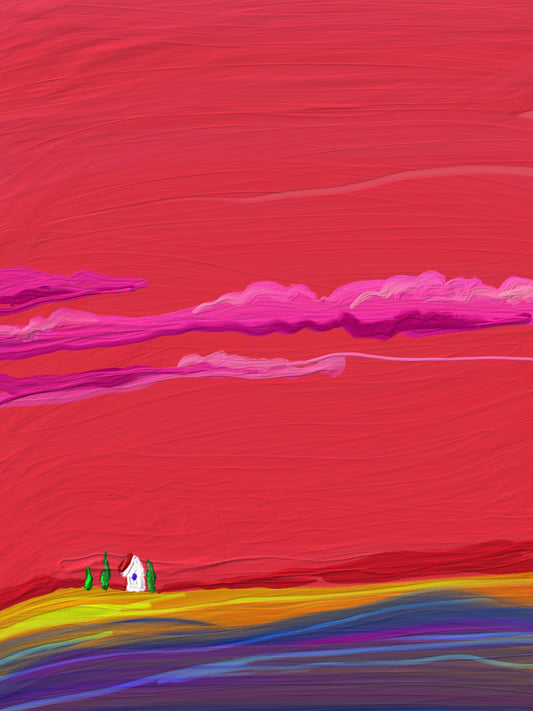 Paisagem no vermelho